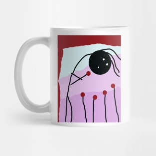 Kid Picking Flowers Stick Figure Mug